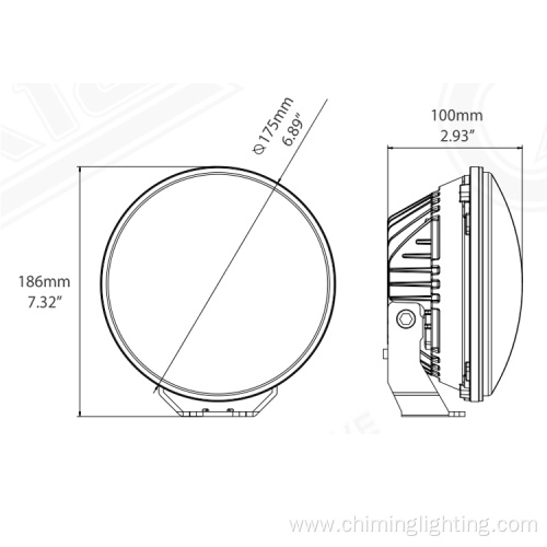 40W Led Spotlight Fog Driving Lamp Lights Work Light 7 Inch Round Led Headlight For Truck